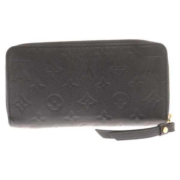 3224a100004 2 LOUIS VUITTON Monogram Empreinte Zippy Wallet Leather Black