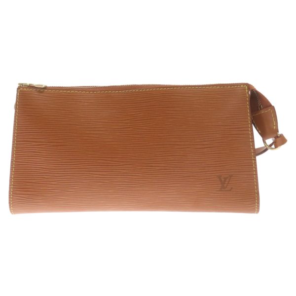 3224e240009 1 LOUIS VUITTON Pochette Accessory Pouch Epi Leather Brown