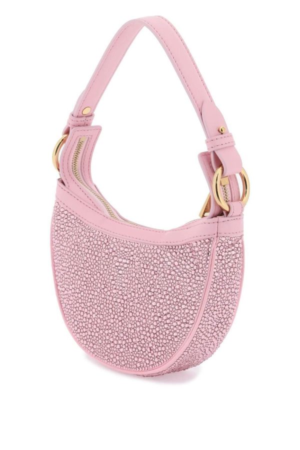 3239640db467372 ba 2 Versace Detachable Single Handle Leather Mini Bag Pink