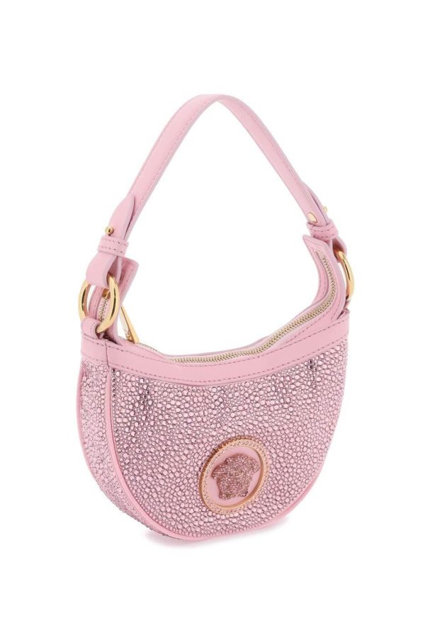 3239640db467372 ba 3 Versace Detachable Single Handle Leather Mini Bag Pink