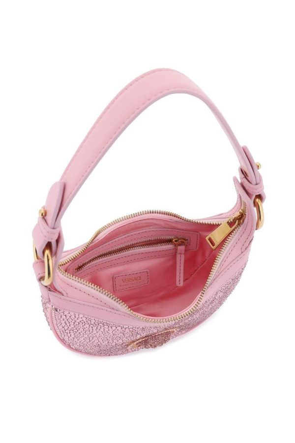 3239640db467372 ba 4 Versace Detachable Single Handle Leather Mini Bag Pink