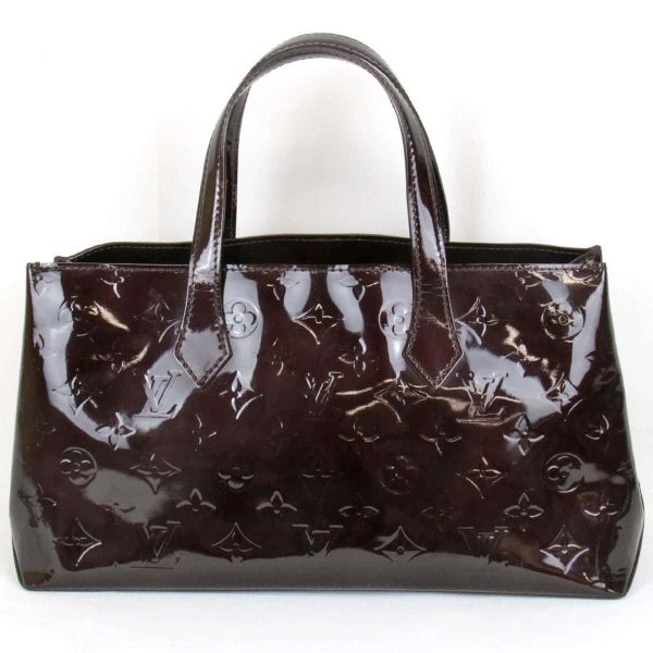 3255220409758a 2 Louis Vuitton Wilshire PM Vernis Handbag Amarant