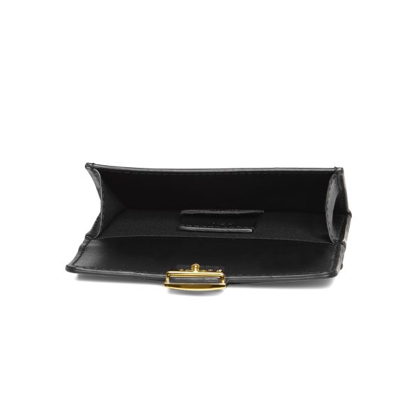 32607 3 Fendi Card Case Leather Wallet Black