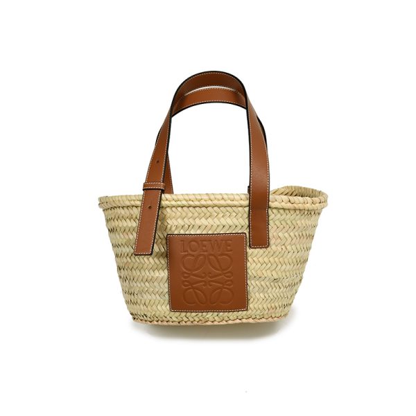 32702s93 2435 1 Loewe Natural Small Leather Basket Bag Beige