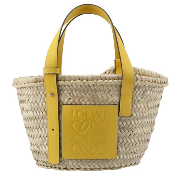 32702s9300438100 Loewe Small Basket Tote Bag Yellow