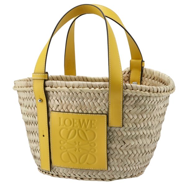 32702s9300438100 1 Loewe Small Basket Tote Bag Yellow