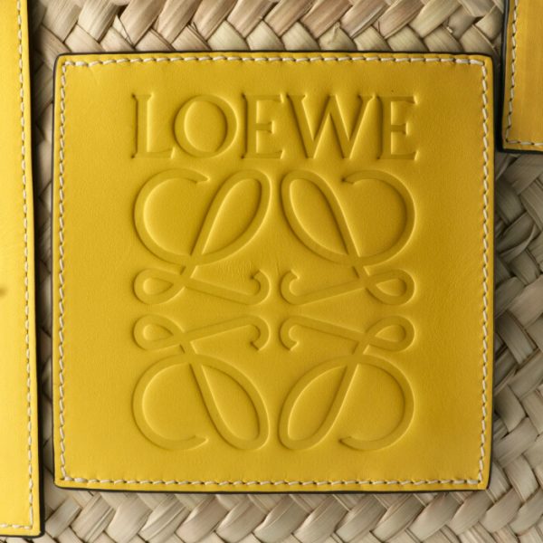 32702s9300438100 4 Loewe Small Basket Tote Bag Yellow