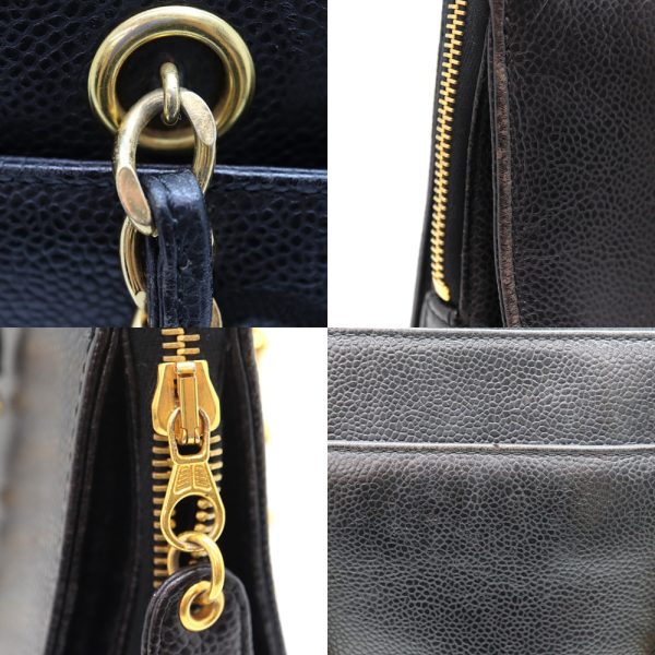 3308 9 Chanel Chain Leather Handbag Black