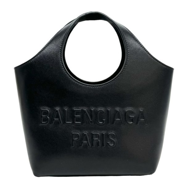 33144 0 Balenciaga Mary Kate YX Logo Smooth Leather Mini Tote Bag Black