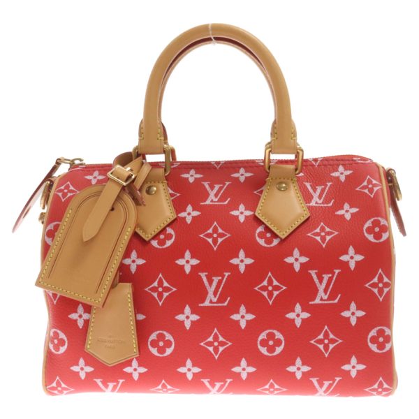 3324e280009 1 LOUIS VUITTON Speedy P9 Bandouliere Shoulder Bag Canvas Red