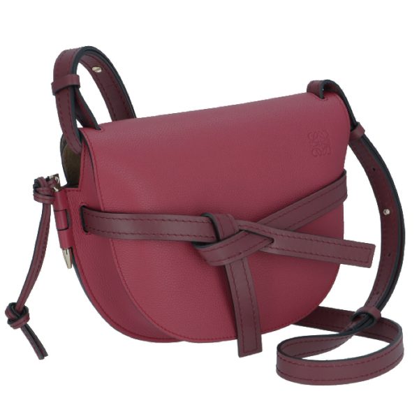 33312t2000517604 Loewe Gate Small Shoulder Bag Raspberry Wine