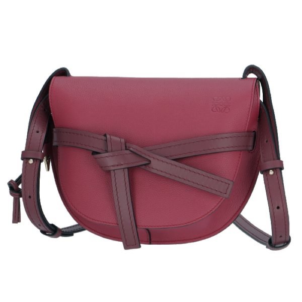 33312t2000517604 1 Loewe Gate Small Shoulder Bag Raspberry Wine