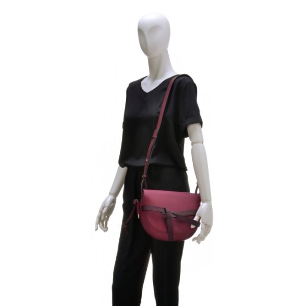 33312t2000517604 9 Loewe Gate Small Shoulder Bag Raspberry Wine