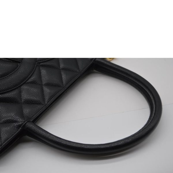 33505 4 Chanel Caviar Skin Reproduction Tote Bag Black