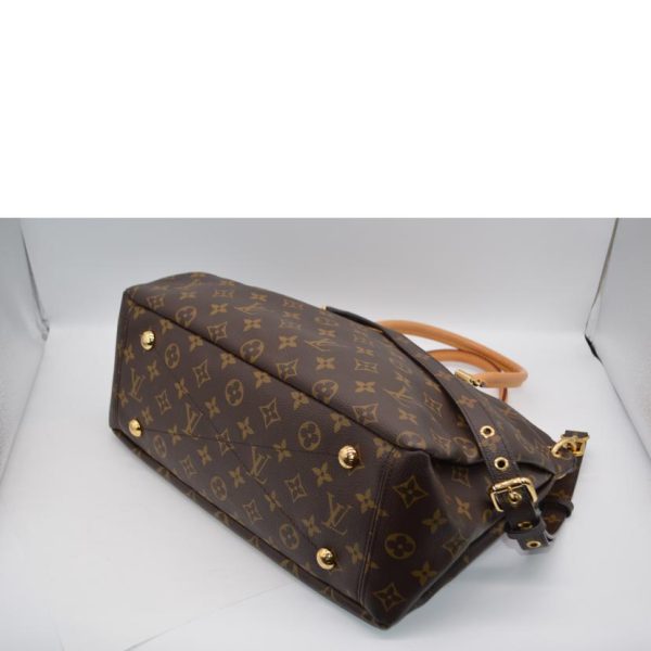 33762 3 Louis Vuitton Palas Monogram Sleaze Handbag Brown