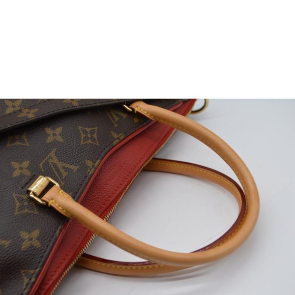 33762 4 Louis Vuitton Palas Monogram Sleaze Handbag Brown