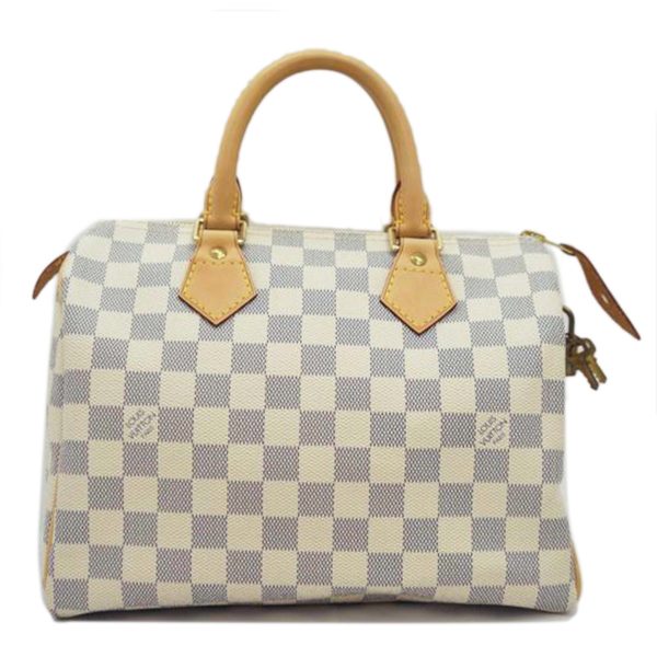 33890 1 Louis Vuitton Speedy Damier Azur Bag White