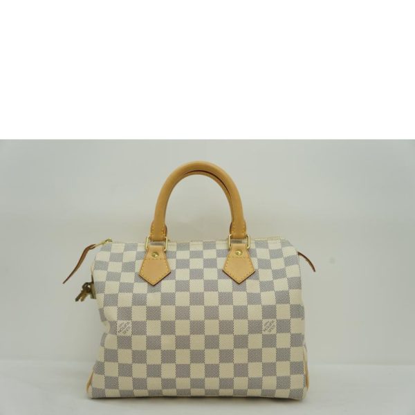 33890 2 Louis Vuitton Speedy Damier Azur Bag White