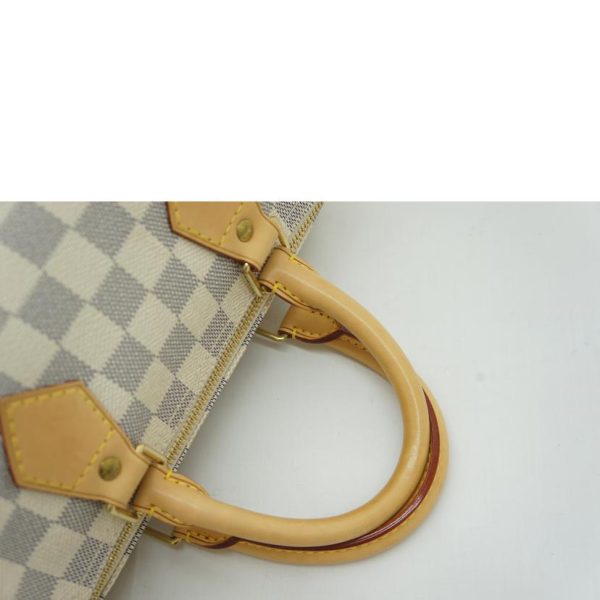 33890 4 Louis Vuitton Speedy Damier Azur Bag White