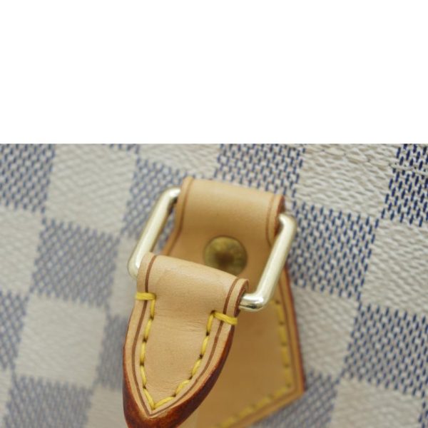 33890 8 Louis Vuitton Speedy Damier Azur Bag White