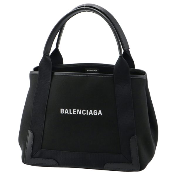 3399332hh3n1000 6 Balenciaga Navy Hippo Small Canvas Tote Bag Black