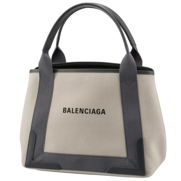 3399332hh3n1381 6 Balenciaga Navy Hippo Small Canvas Tote Bag Gray