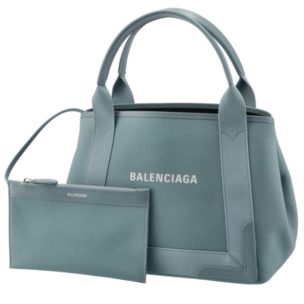 3399332hh3n4790 1 Balenciaga Navy Hippo Small Canvas Tote Bag Blue Gray