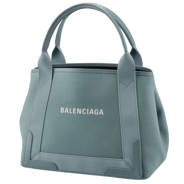 3399332hh3n4790 6 Balenciaga Navy Hippo Small Canvas Tote Bag Blue Gray