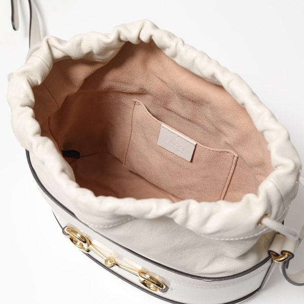 340120050 6 Gucci Shoulder Bucket Bag Drawstring Off white