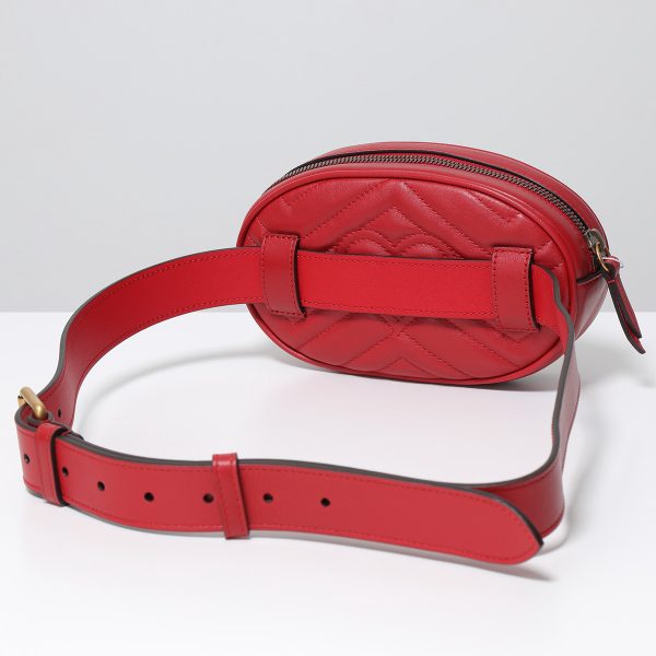 341215152 4 Gucci Body Bag GG Marmont Heart Waist Pouch Red