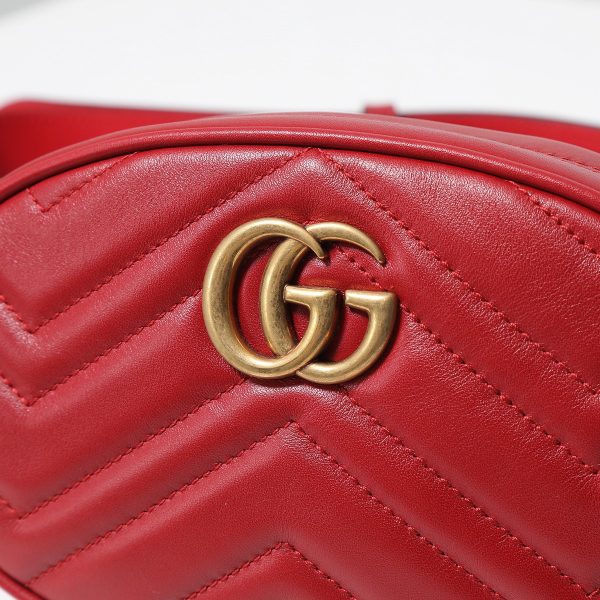 341215152 6 Gucci Body Bag GG Marmont Heart Waist Pouch Red