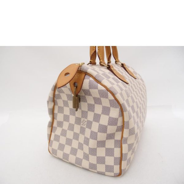 34571 6 Louis Vuitton Speedy Damier Azur Bag Brown