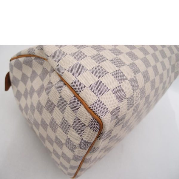 34571 7 Louis Vuitton Speedy Damier Azur Bag Brown