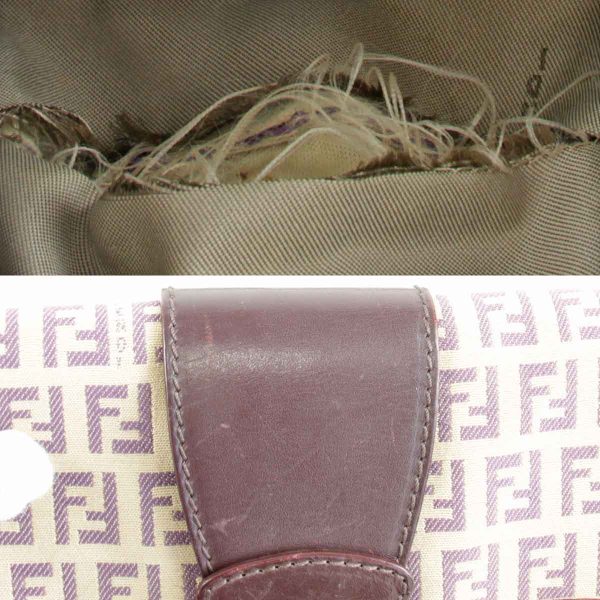 3475240408444t 9 Fendi Zucchino Canvas Handbag Dark Purple