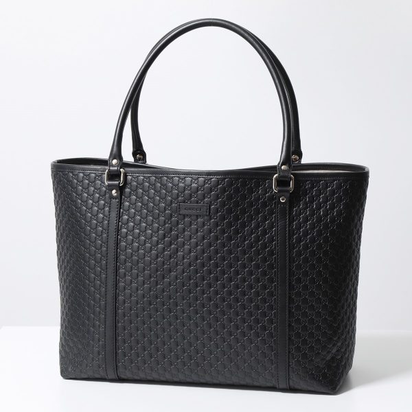 350328031 1 Gucci Tote Bag Micro Guccissima Leather GG Black