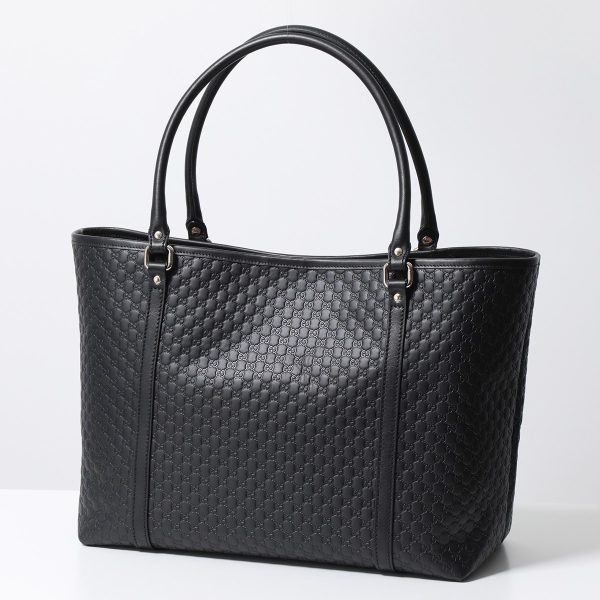 350328031 5 Gucci Tote Bag Micro Guccissima Leather GG Black