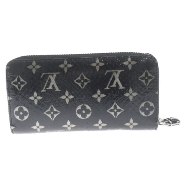 3524d270021 2a Louis Vuitton Monogram Python Zippy Wallet Leather Black