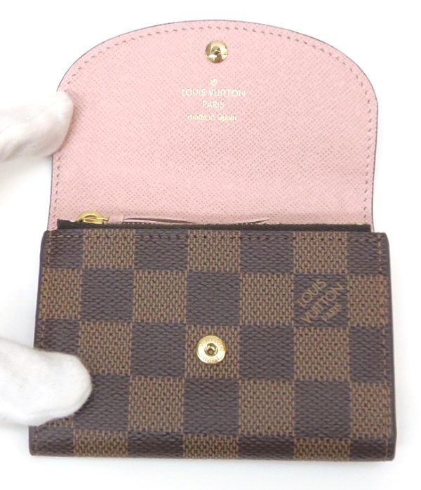 OLYMPUS DIGITAL CAMERA Louis Vuitton Coin Case Portomone Rosali Damier Rose Ballerine Card Case