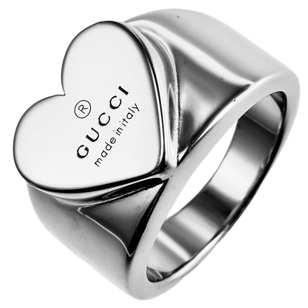 356215 j8400 0702 01 Gucci Heart Ring Silver