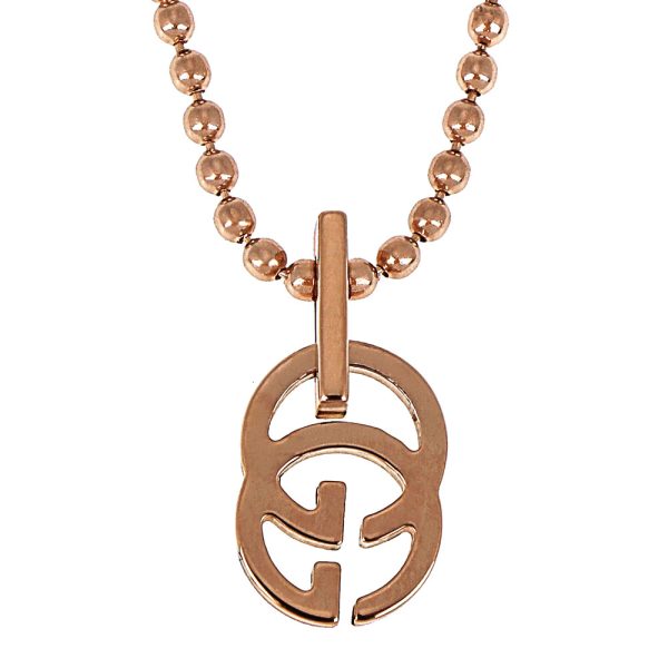 357120 j8500 5702 01 Gucci Running G Necklace Pink Gold