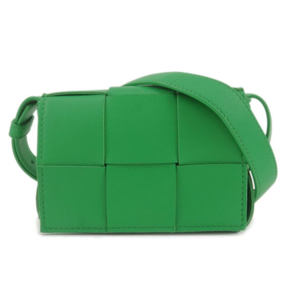 35987 6 1 Bottega Veneta Maxi Intrecciato Leather Cassette Mini Shoulder Bag Paraquito Green