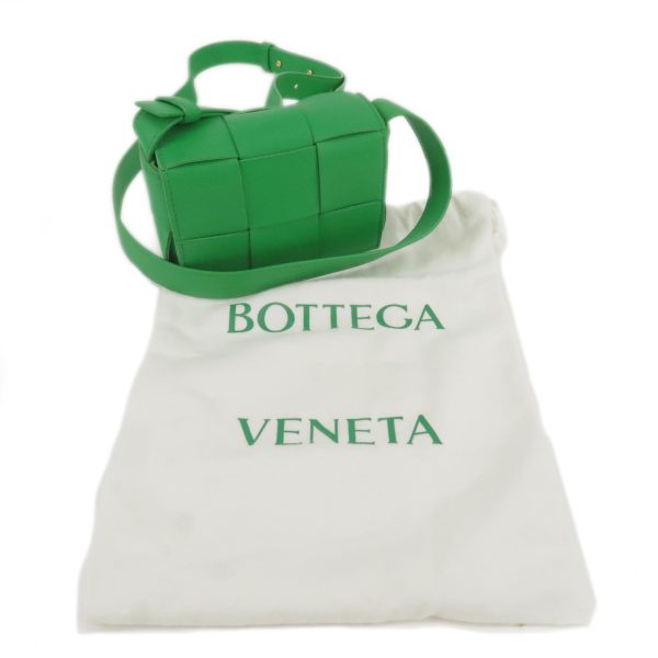 35987 6 9 Bottega Veneta Maxi Intrecciato Leather Cassette Mini Shoulder Bag Paraquito Green