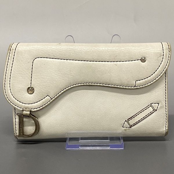 36406252 1 Christian Dior Saddle Bifold Wallet White