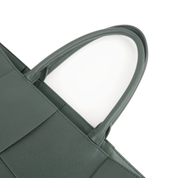 36738 1 4 Bottega Veneta Intreciatto Leather Arco Large Tote Bag Rain Tree Green