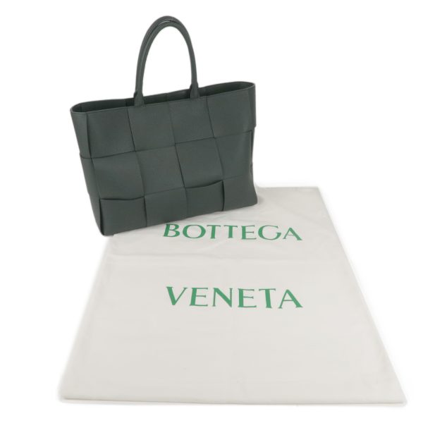 36738 1 9 Bottega Veneta Intreciatto Leather Arco Large Tote Bag Rain Tree Green