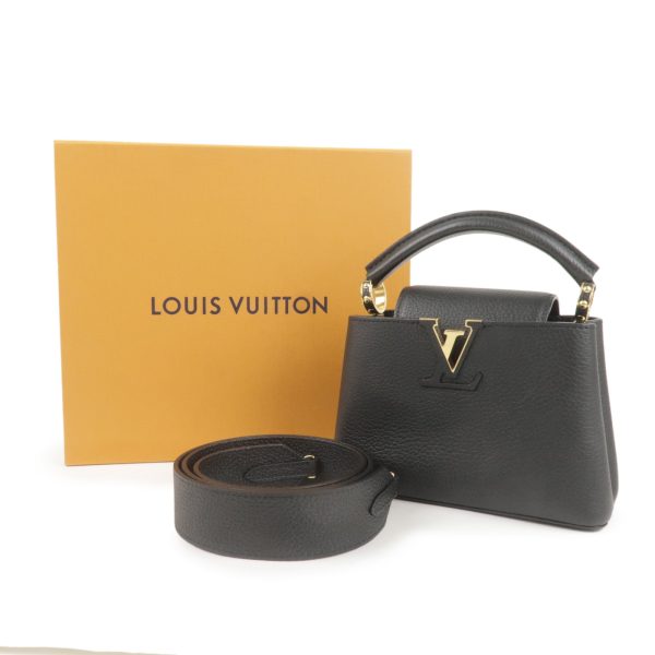 36843 15 12 LOUIS VUITTON Capucines MINI 2WAY shoulder bag black