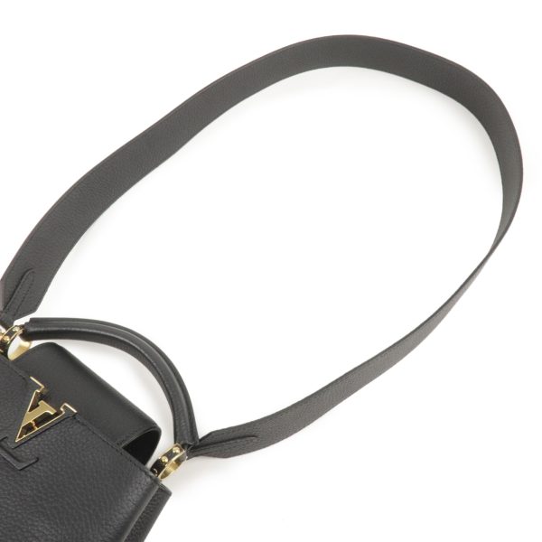 36843 15 5 LOUIS VUITTON Capucines MINI 2WAY shoulder bag black