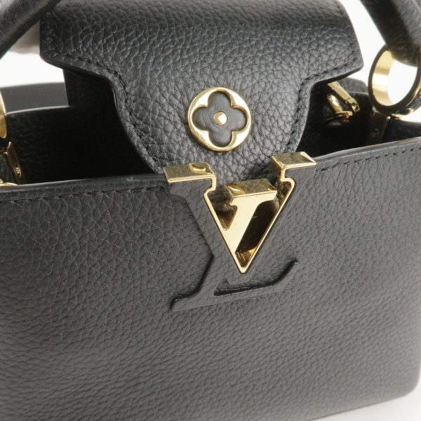 36843 15 8 LOUIS VUITTON Capucines MINI 2WAY shoulder bag black