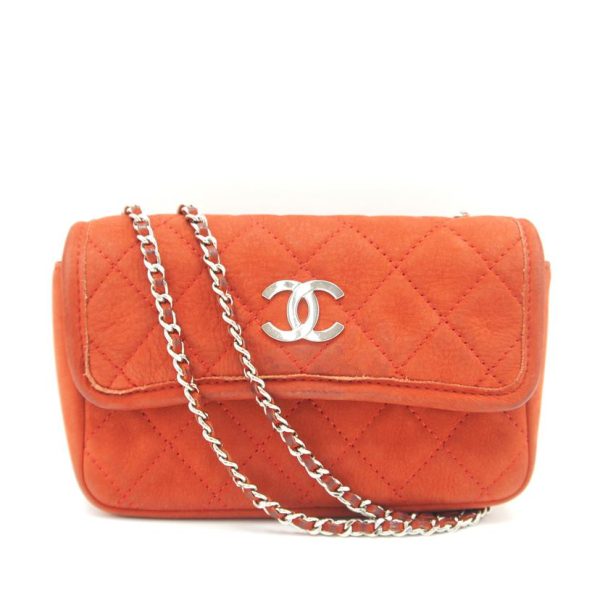 36881 1 Chanel Coco Mark Chain Shoulder Red