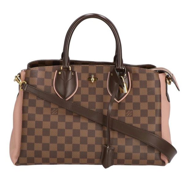 37055 1 Louis Vuitton Normandie Damier Ebene Shoulder Bag Brown